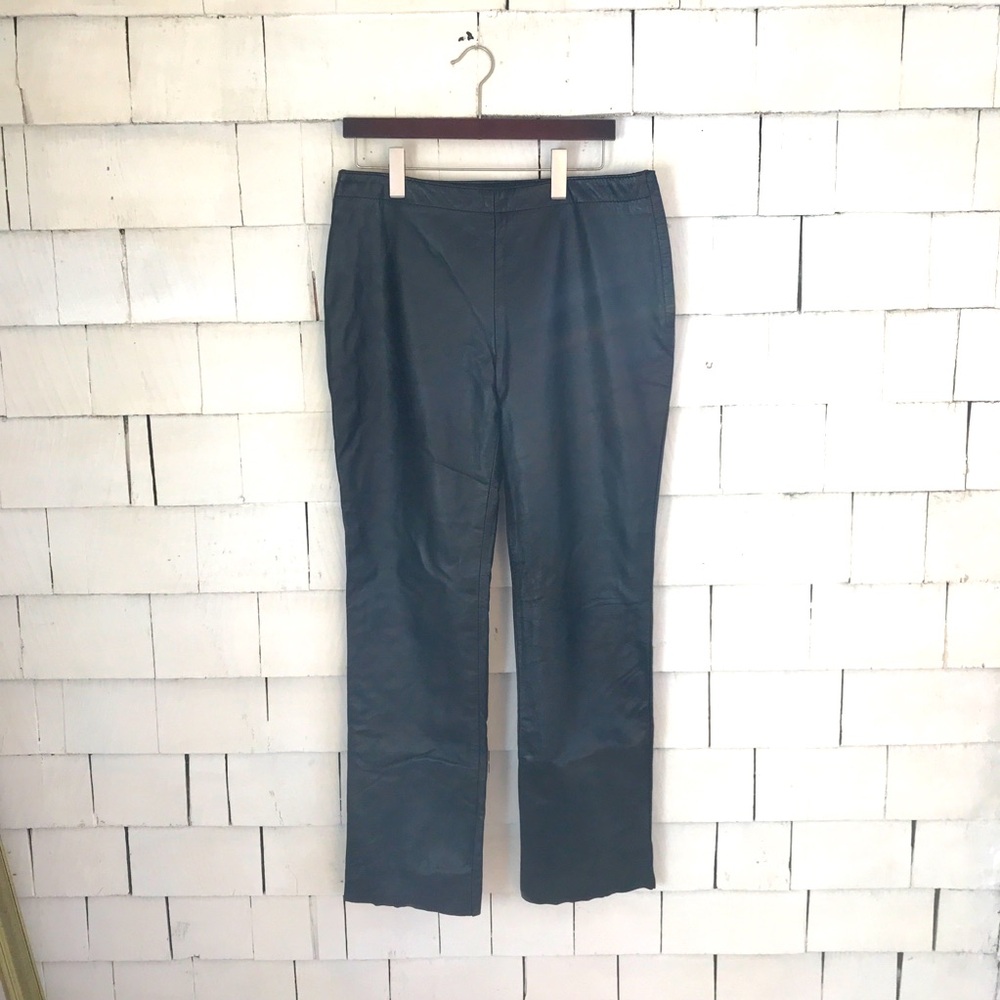 Genuine black Leather Pants - size 4 - Picture 2 of 6